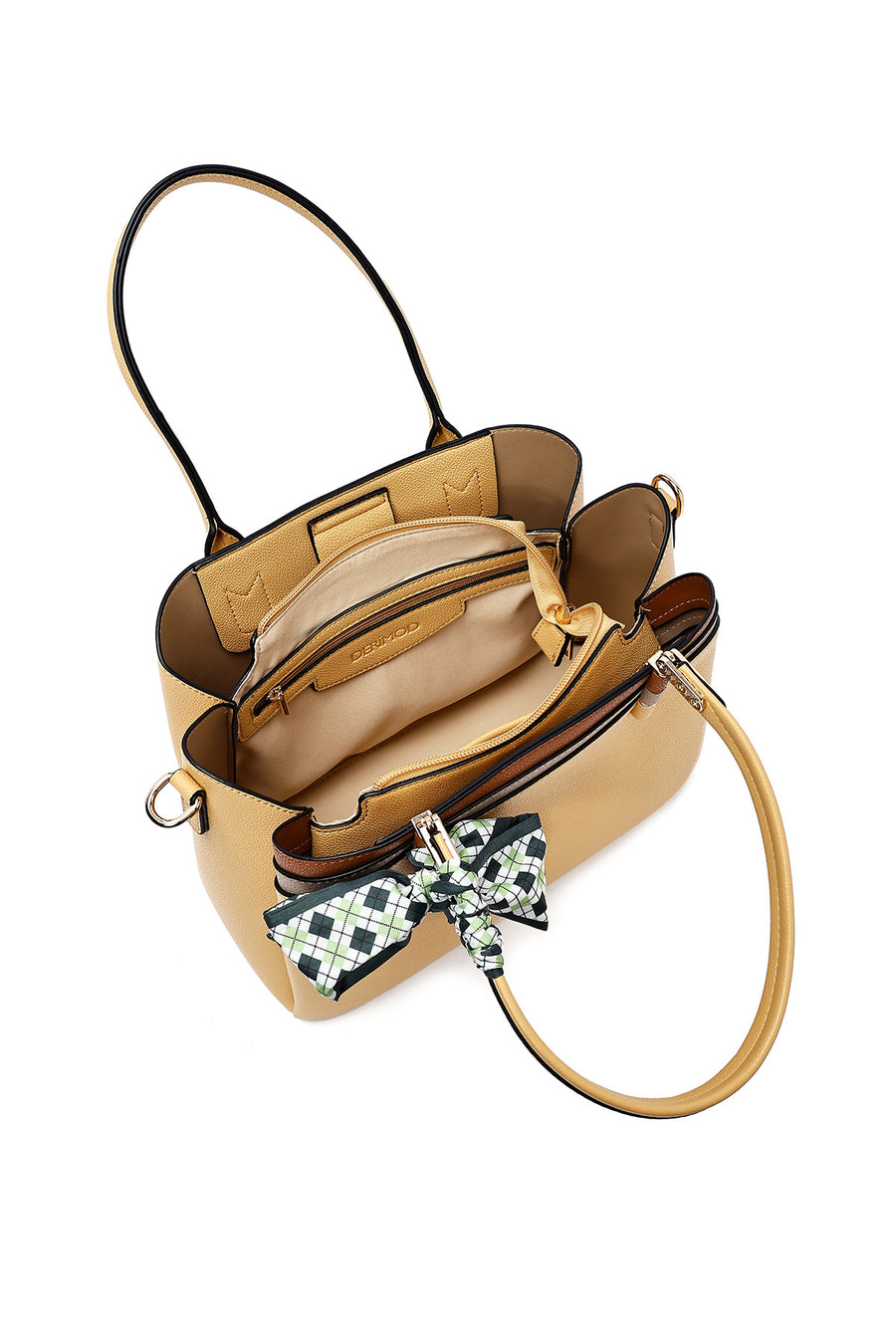 Women's Yellow Long Strap Accessory Handbag