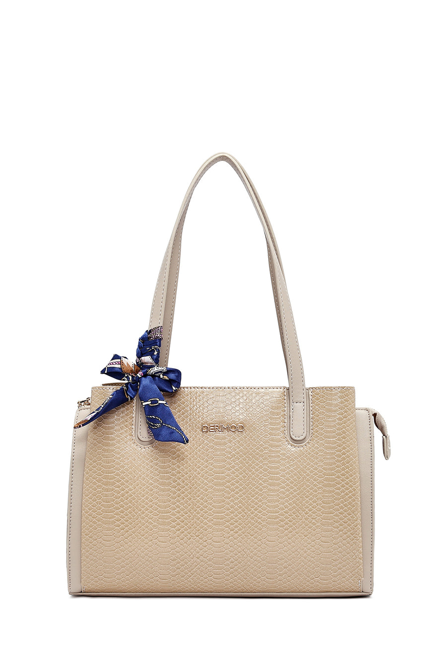 Women's Beige Patterned Classic Handbag 25SBD286140 | Derimod