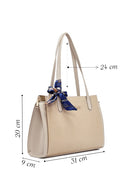 Kadın Bej Desenli Klasik Kol Çantası | Derimod