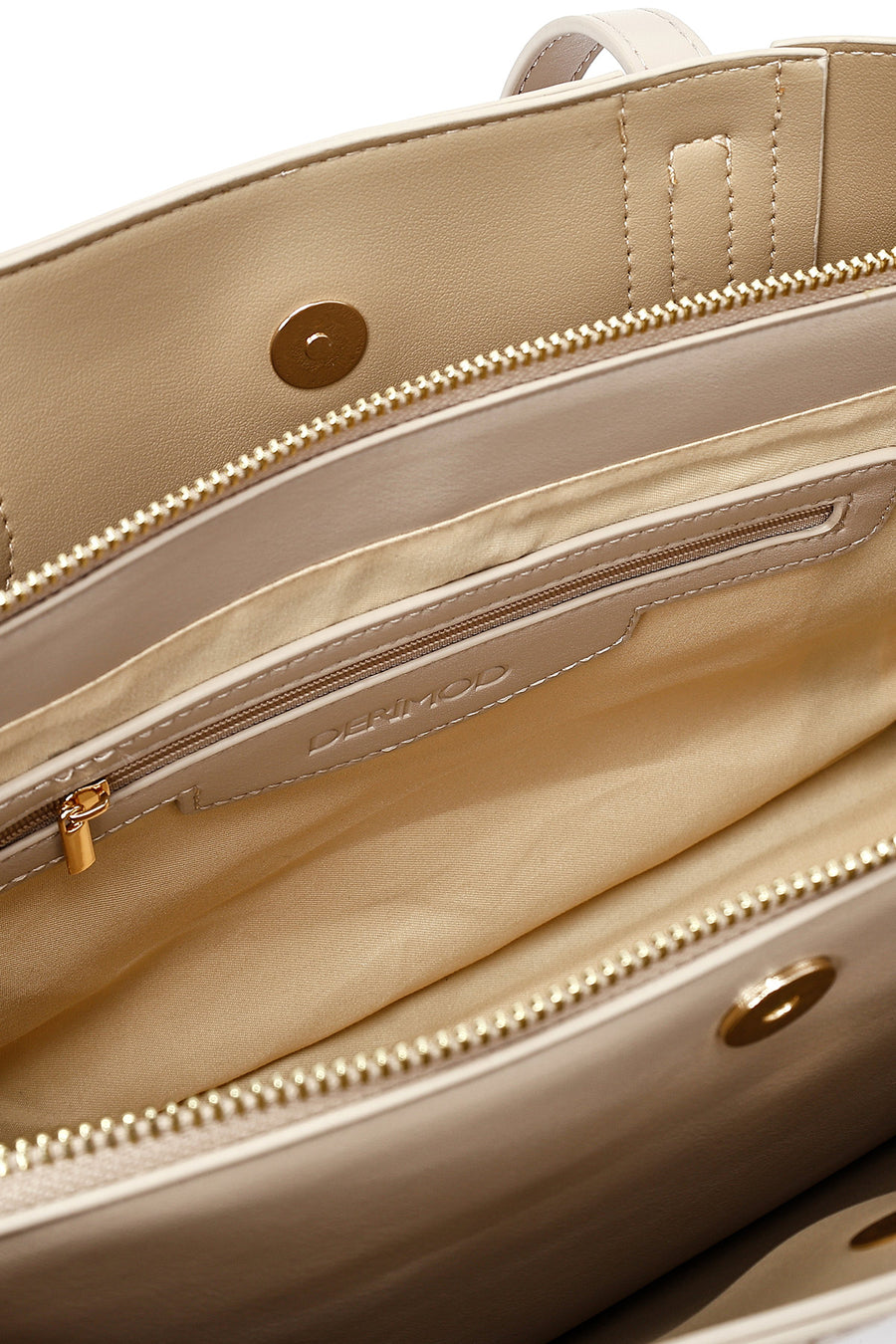 Women's Beige Patterned Classic Handbag