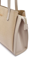 Kadın Bej Desenli Klasik Kol Çantası | Derimod