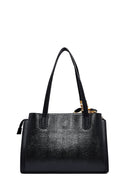 Kadın Siyah Desenli Klasik Kol Çantası | Derimod