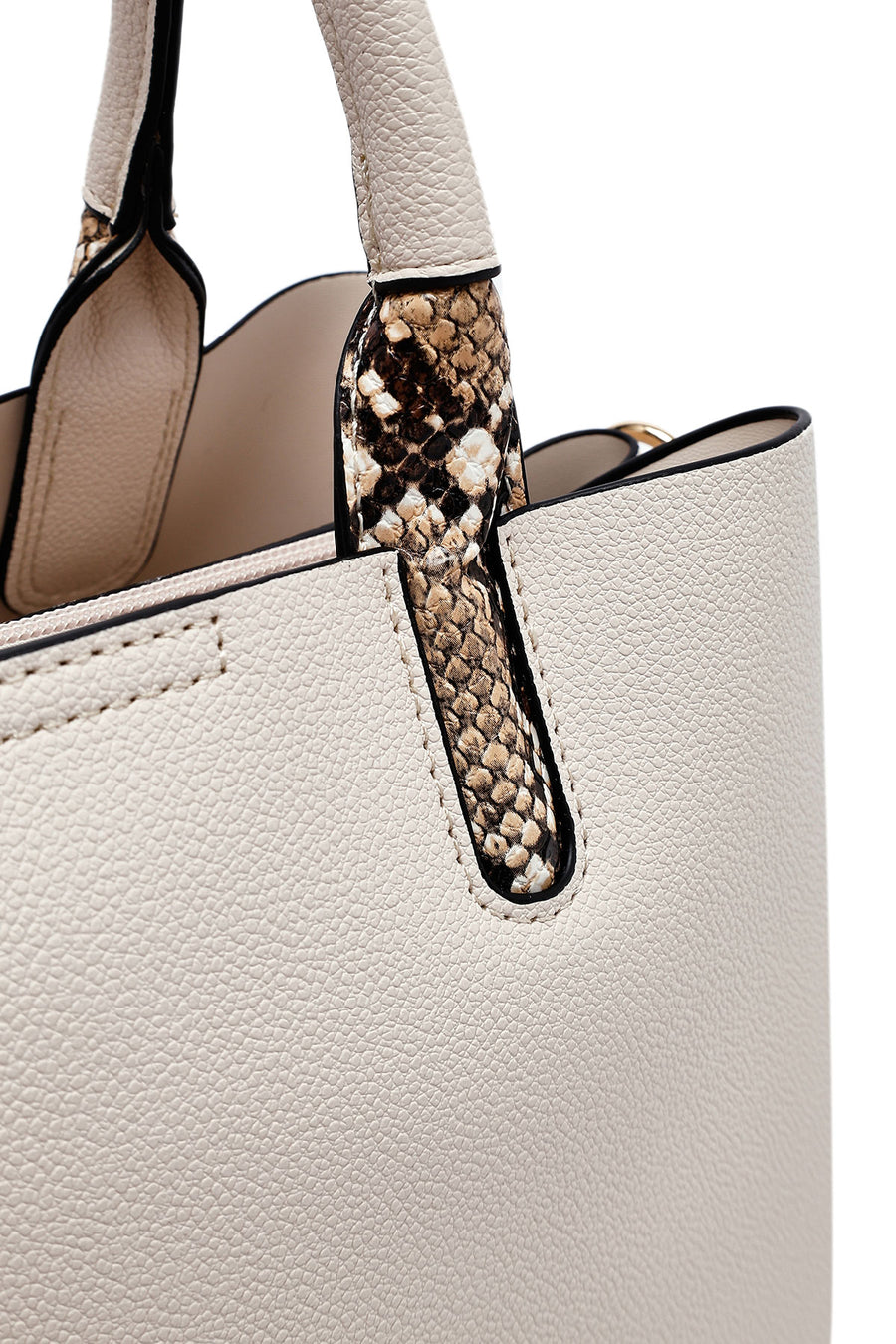 Women's White Long Strap Classic Handbag