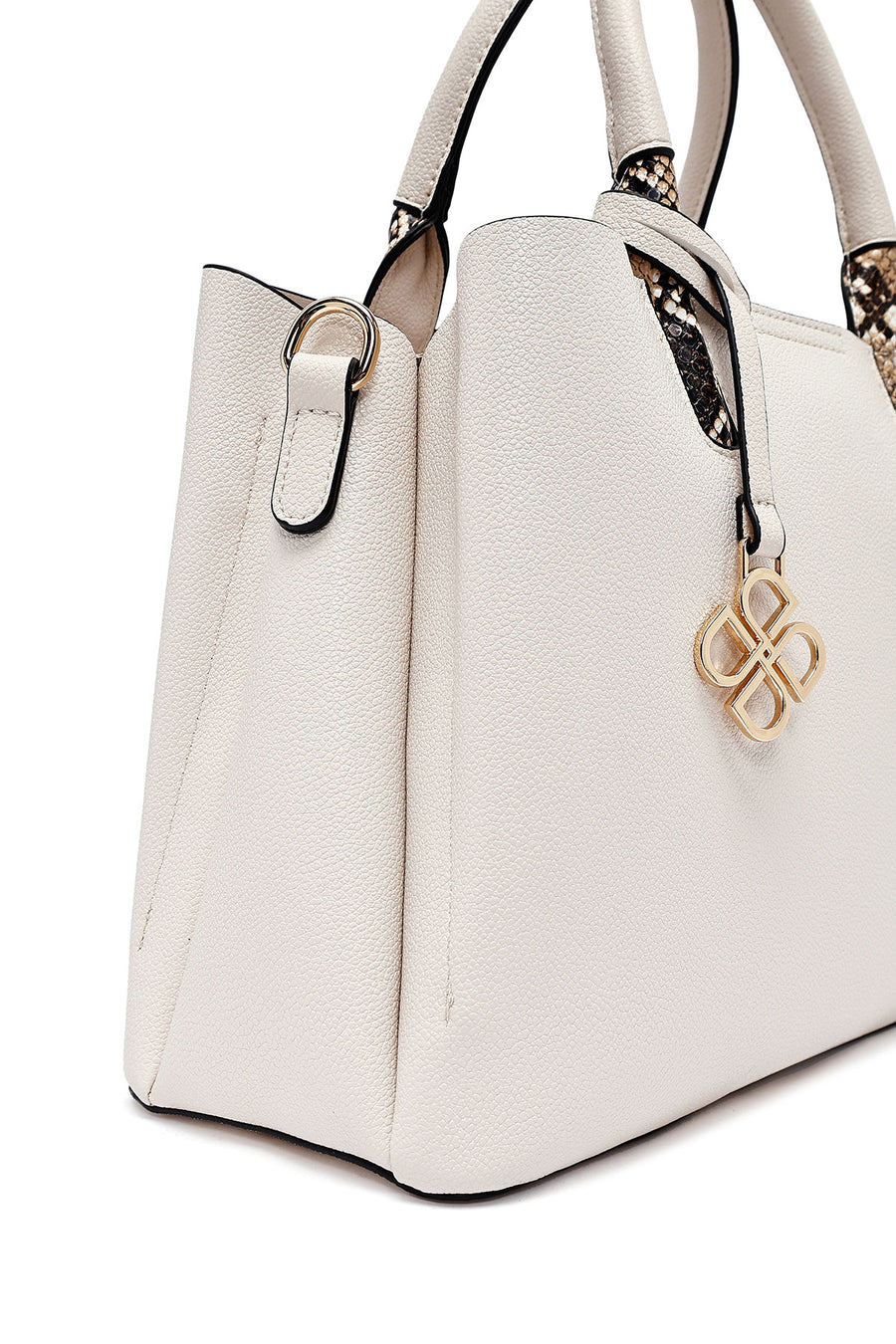 Women's White Long Strap Classic Handbag