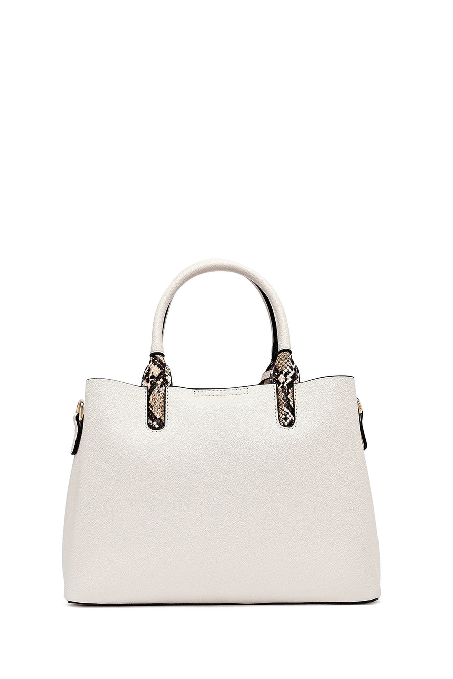 Women's White Long Strap Classic Handbag