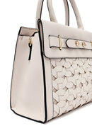 Kadın Krem Uzun Askılı Örgü Klasik Kol Çantası | Derimod