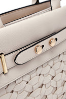 Kadın Krem Uzun Askılı Örgü Klasik Kol Çantası | Derimod