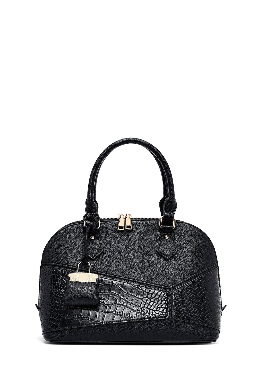 Women's Black Long Strap Classic Handbag