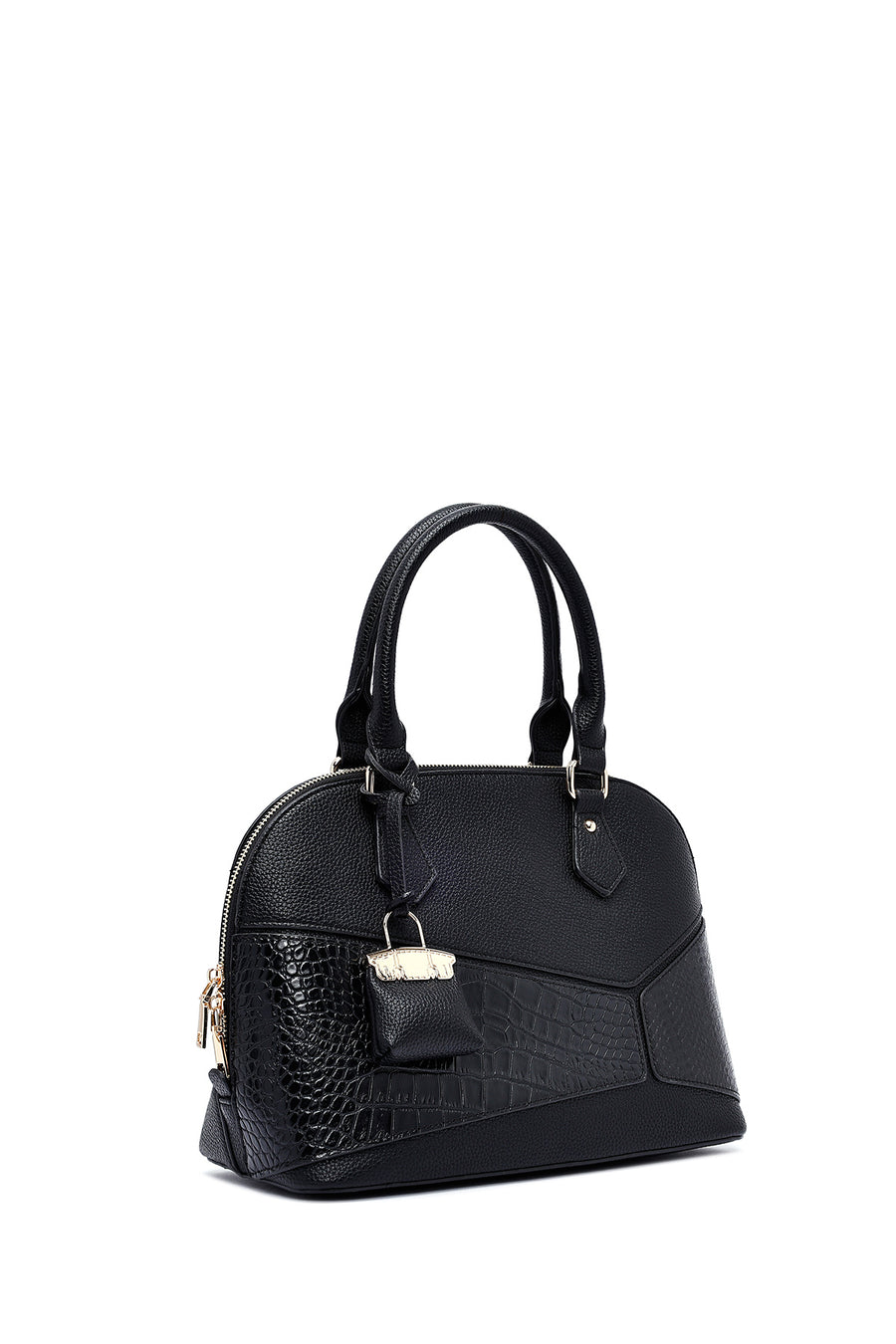 Women's Black Long Strap Classic Handbag