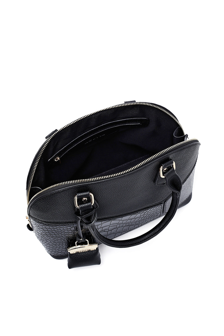 Women's Black Long Strap Classic Handbag