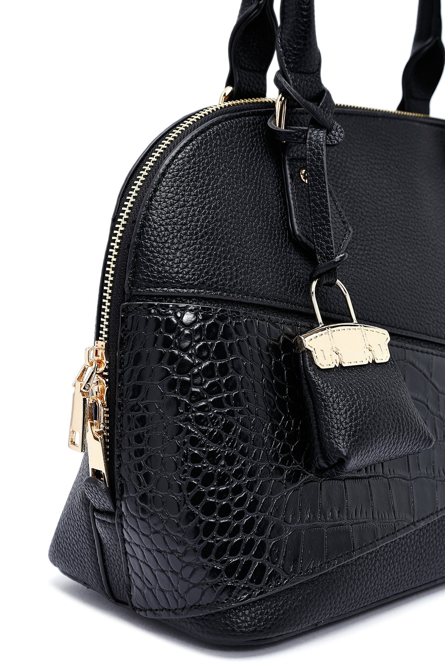 Women's Black Long Strap Classic Handbag