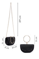Women's Black Long Chain Strap Mini Evening Clutch Bag | Derimod