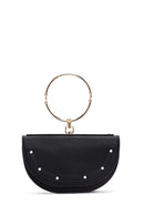 Women's Black Long Chain Strap Mini Evening Clutch Bag | Derimod