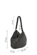 Kadın Siyah Taşlı Mini Abiye Kol Çantası | Derimod