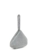 Women's Silver Stone Mini Evening Clutch Bag | Derimod