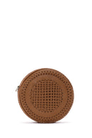 Kadın Camel Uzun Askılı Örgülü Mini Çapraz Çanta | Derimod