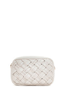 Women's Cream Long Strap Braided Mini Crossbody Bag | Derimod