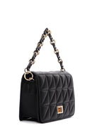 Kadın Siyah Uzun Askılı Kapitone Çapraz Çanta | Derimod