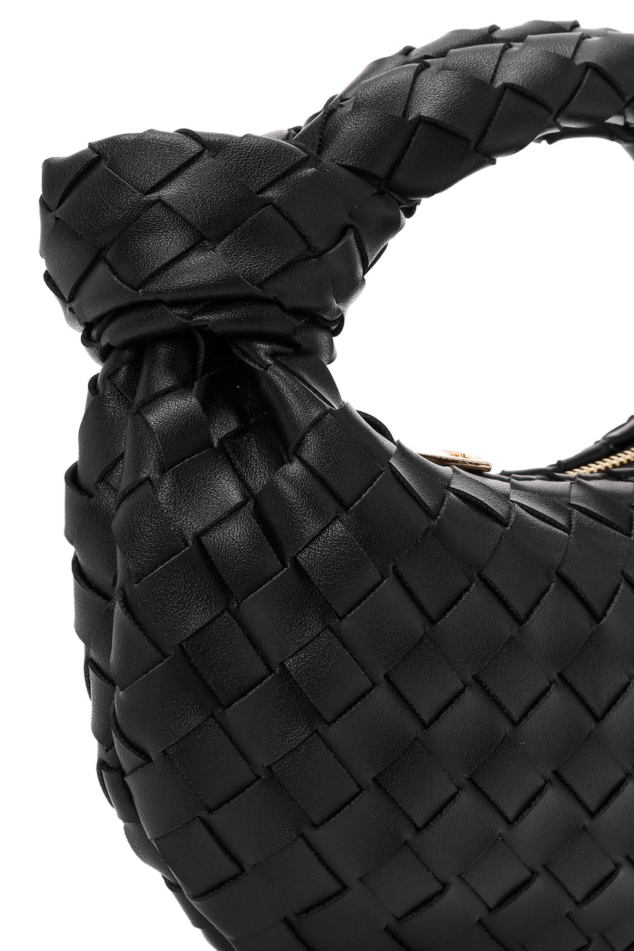 Women's Black Knitted Mini Handbag