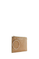 Women's Gold Stone Long Chain Strap Evening Clutch Bag | Derimod