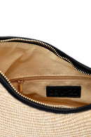 Kadın Krem Aksesuarlı Hasır Omuz Çantası | Derimod