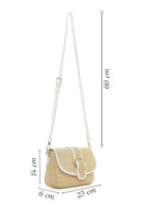 Kadın Bej Hasır Çapraz Çanta | Derimod