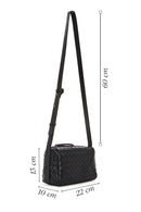 Kadın Siyah Örgülü Çapraz Çanta | Derimod