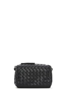 Kadın Siyah Örgülü Çapraz Çanta | Derimod