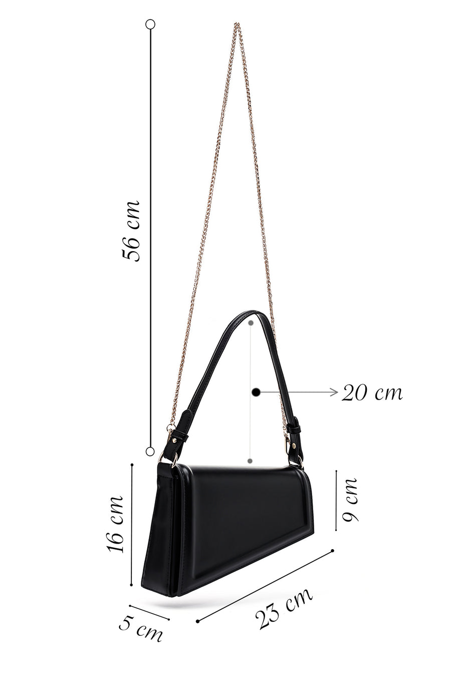 Women's Black Classic Shoulder Bag