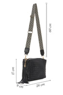 Kadın Siyah Örgülü Çapraz Çanta | Derimod