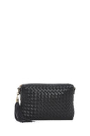 Kadın Siyah Örgülü Çapraz Çanta | Derimod