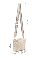 Kadın Krem Örgülü Çapraz Çanta | Derimod
