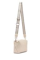 Kadın Krem Örgülü Çapraz Çanta | Derimod