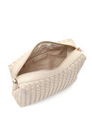 Kadın Krem Örgülü Çapraz Çanta | Derimod