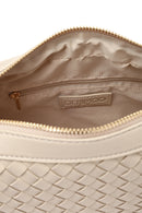 Kadın Krem Örgülü Çapraz Çanta | Derimod