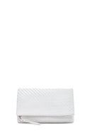 Kadın Beyaz Uzun Zincir Askılı Örgülü Portföy Çanta | Derimod