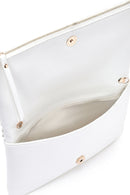 Kadın Beyaz Uzun Zincir Askılı Örgülü Portföy Çanta | Derimod