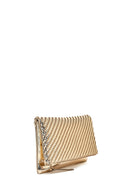 Women's Gold Long Chain Strap Braided Clutch Bag | Derimod