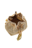 Kadın Bej Uzun Zincir Askılı Taşlı Mini Abiye Kol Çantası | Derimod