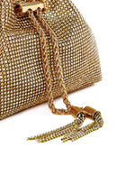 Kadın Bej Uzun Zincir Askılı Taşlı Mini Abiye Kol Çantası | Derimod
