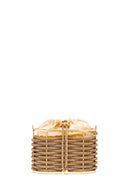 Kadın Altın Taşlı Kutu Abiye Çantası | Derimod