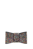 Kadın Çok Renkli Uzun Askılı Taşlı Mini Abiye Kutu Portföy Çanta | Derimod