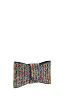 Kadın Çok Renkli Uzun Askılı Taşlı Mini Abiye Kutu Portföy Çanta | Derimod