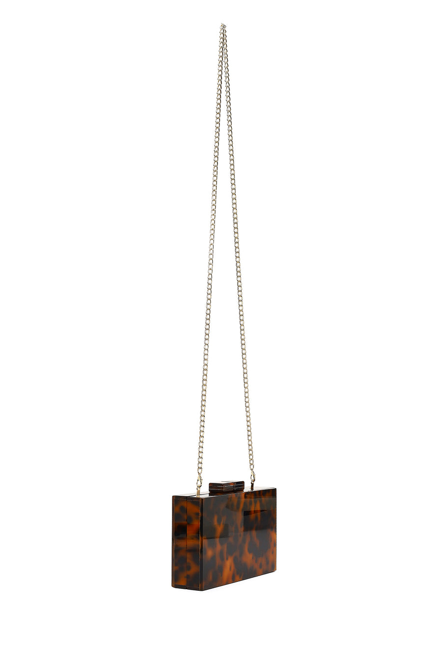 Women's Leopard Long Chain Strap Evening Mini Box Bag