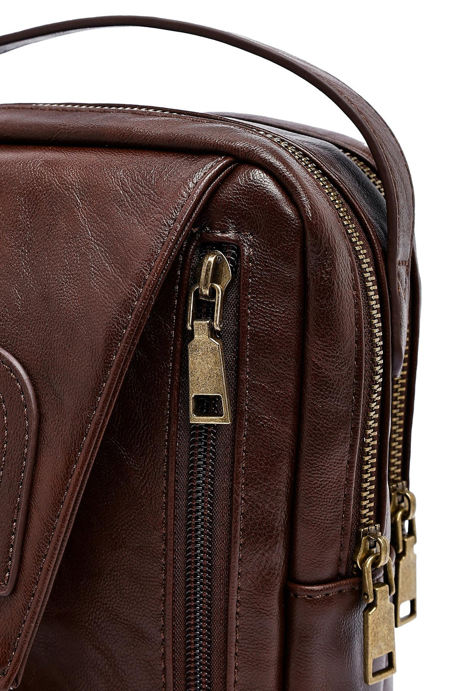 Men's Brown Mini Crossbody Bag