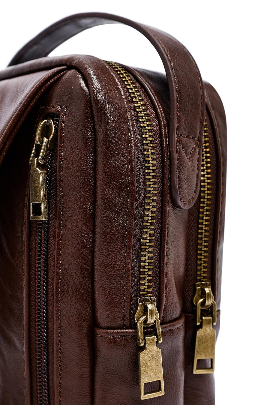 Men's Brown Mini Crossbody Bag
