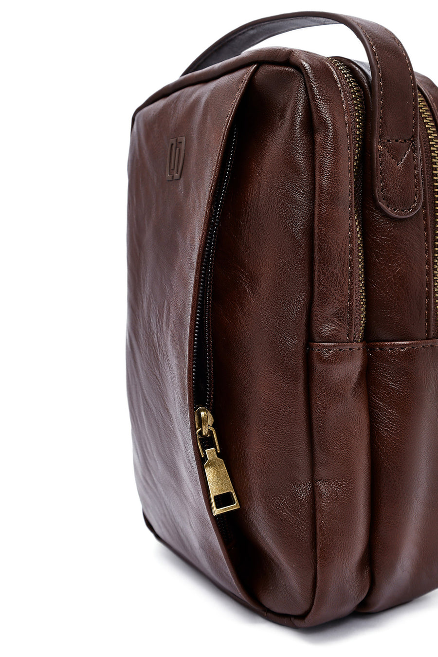 Men's Brown Mini Crossbody Bag