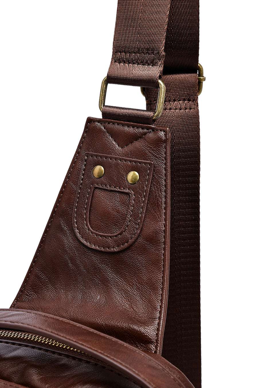 Men's Brown Mini Crossbody Bag