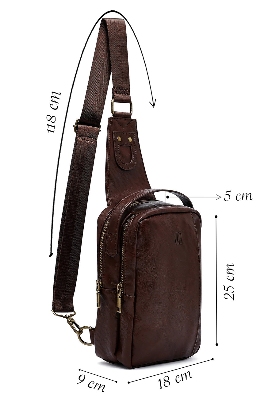 Men's Brown Mini Crossbody Bag