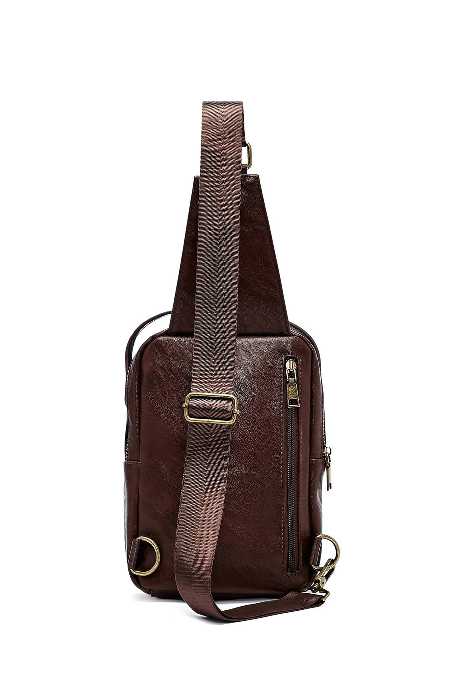 Men's Brown Mini Crossbody Bag